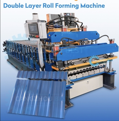 3.5T سلسلة النقل 1000mm سقف بلاط لفة تشكيل آلة