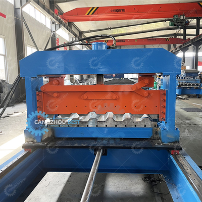 نظام التحكم بالتحكم الآلي (PLC) آلة تشكيل طلاء الطابق 1250mm عرض لصناعة ورق الطابق