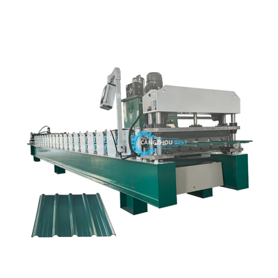 PPGI GI Color Steel Profile Roofing Sheet / Panel Roll Forming Machine (ماكينة تشكيل لوحات السقف / اللوحات)