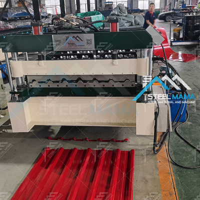 المواد الباردة سمك 0.3-0.8mm المعدنية سقف لوحة الماكينة بفعالية إنتاج