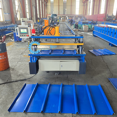 إندونيسيا Poular 980 Klip Lock Profile Roof Sheet Roll Forming Machine (آلة تشكيل صفائح السقف بالرول)