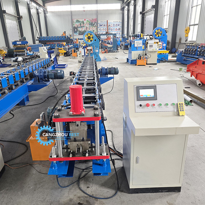 الصلب المغلفة PLC جهاز التحكم الرف العلوي ريك رول تشكيل آلة