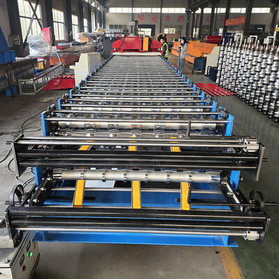 Double layer two profile in one machine glazed tile and R101 roof panel making machine