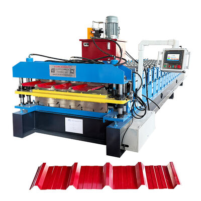 TR4 TR5 double profile roof sheet in one machine with High-precision cutting cost-saving machine